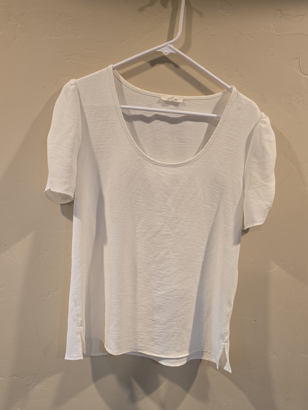 Maurices White Scoop Neck Short Sleeve Tee